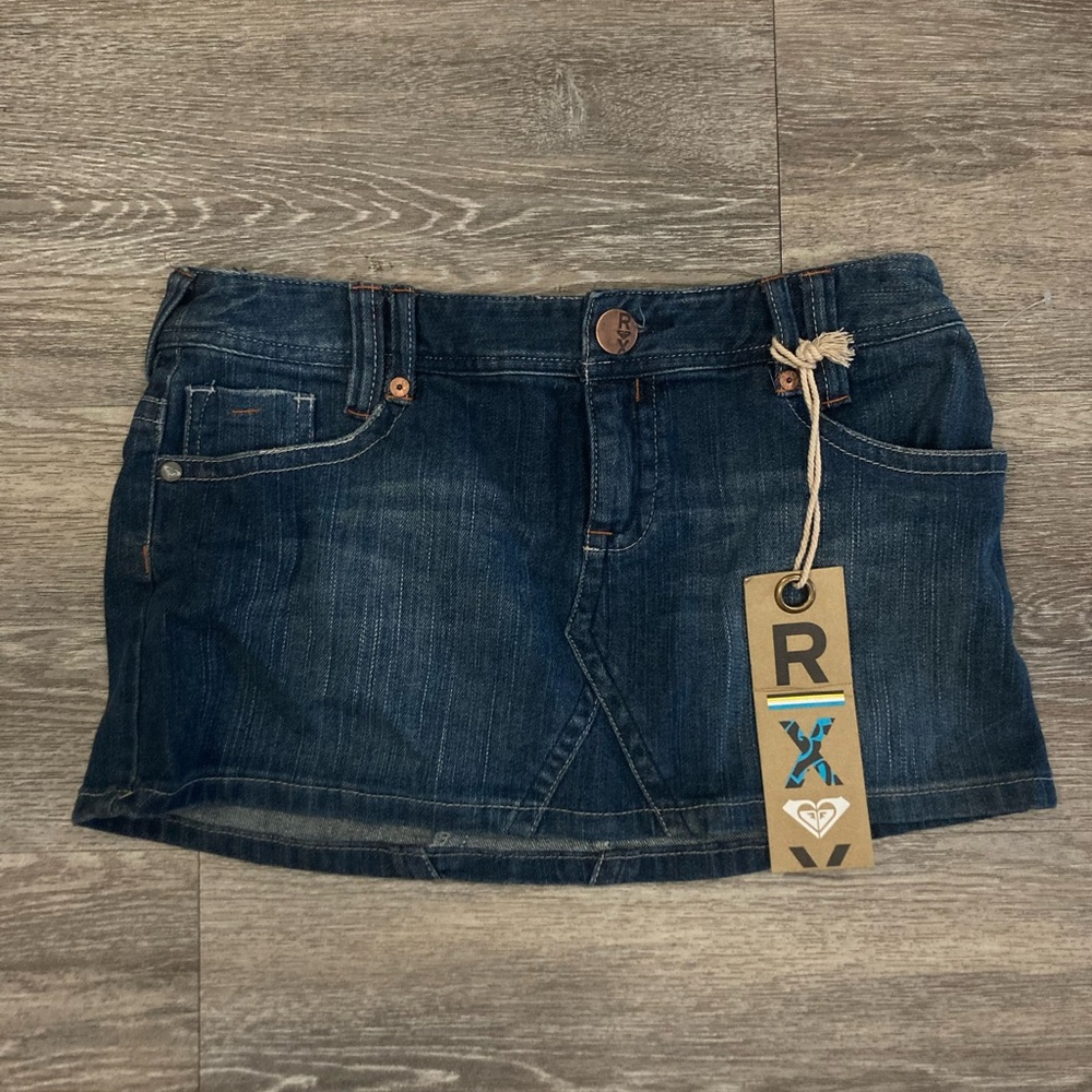 *NWT* Roxy Y2K micro mini jean skirt